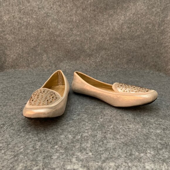 Ducati Women's Gold Slip On Loafer Shoes - Picture 2 of 10